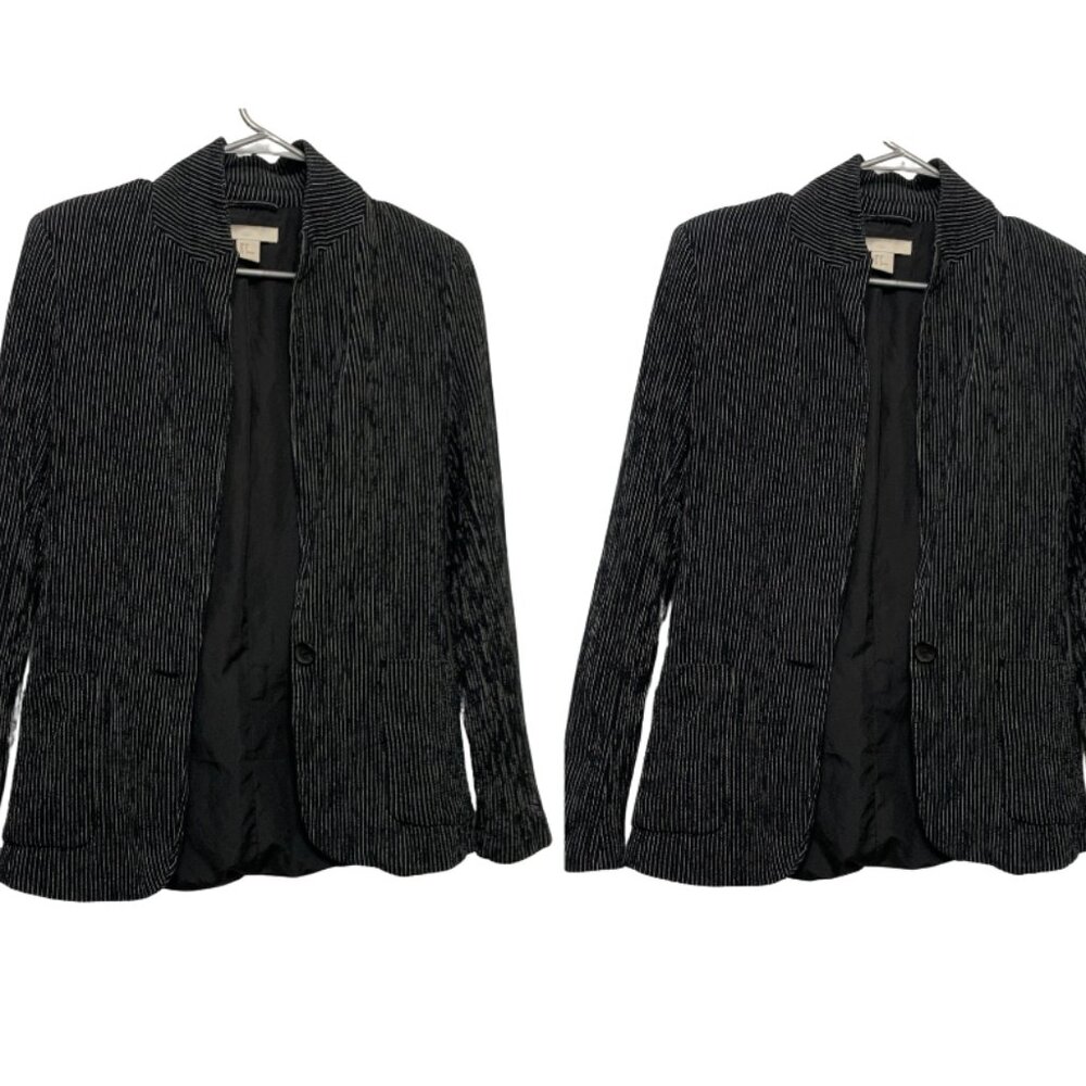 H&M Woman's Black Pin Striped Blazer